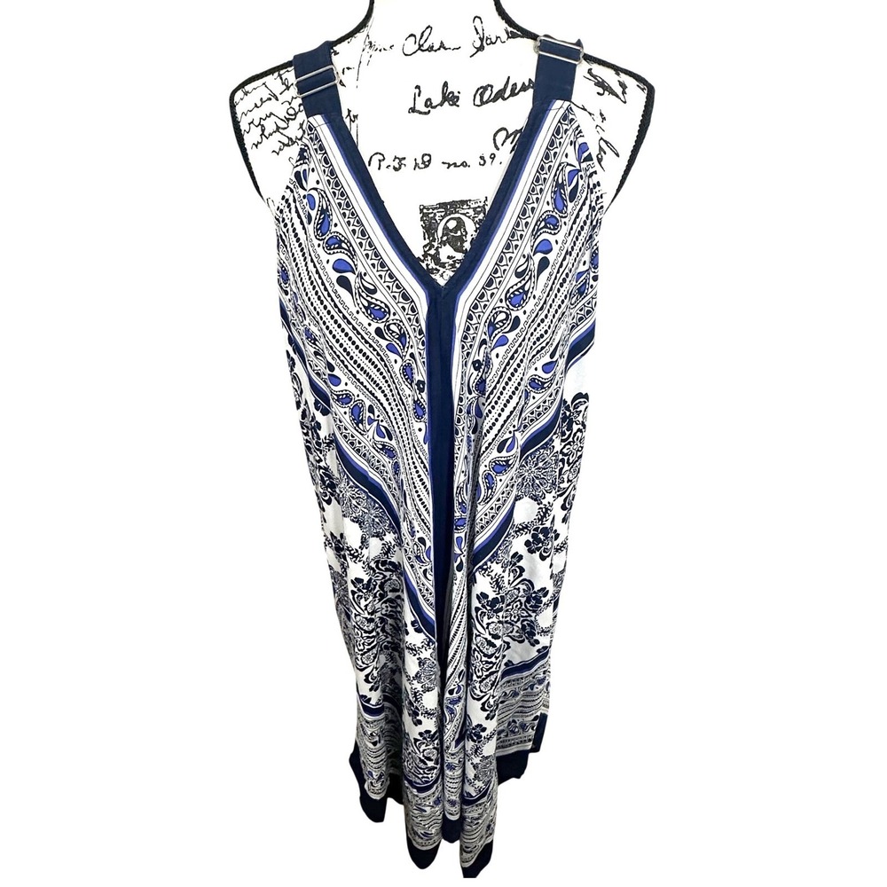 Denim 24/7 Sleeveless Hankerchief Midi Dress Women's 14/16 Bohemian Sundress